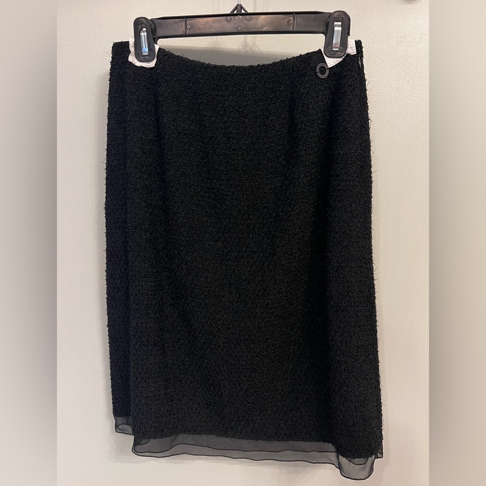 *NWT* Chanel Black Nylon/Wool/Silk Tweed Jacket & Skirt Suit or Midi dress - Picture 12 of 15